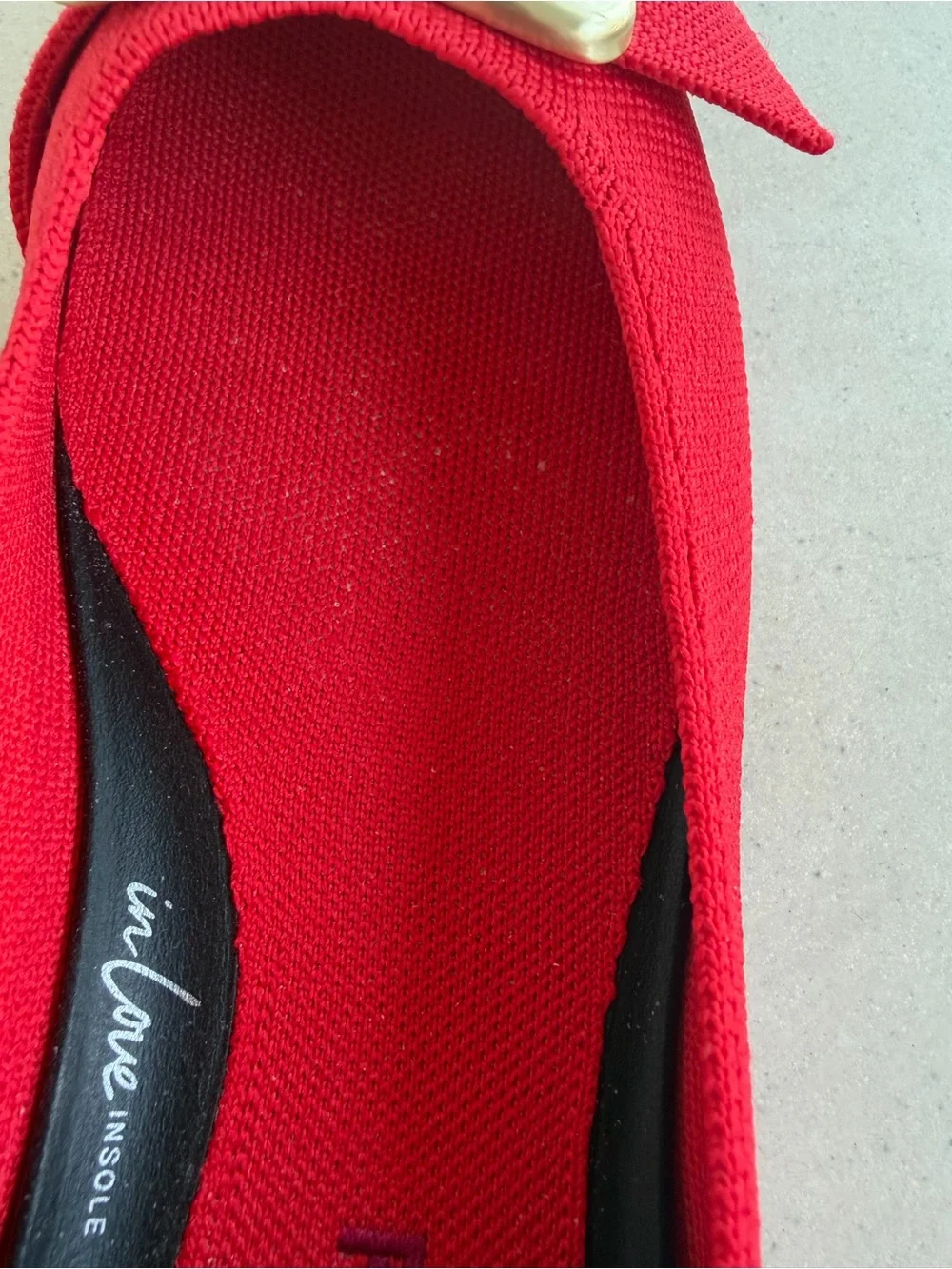 Rothy’s Women’s Size 7 Red Canvas Ballet Flats EUC